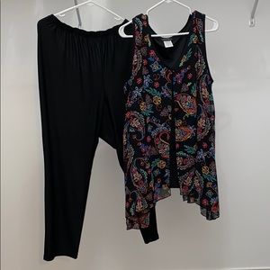 2pc Slinky Brand Fly Away Trapeze Top & Pant Set